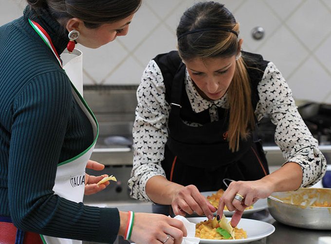 pasta making class in family factory italy